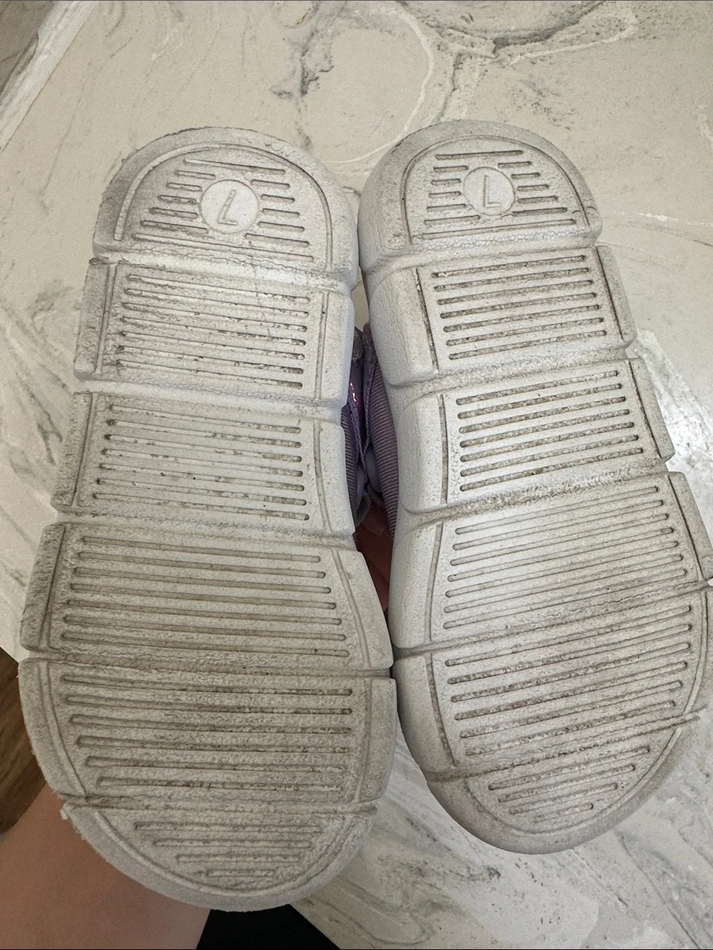Cat & Jack Lavender Iridescent Strap Kids Sandals